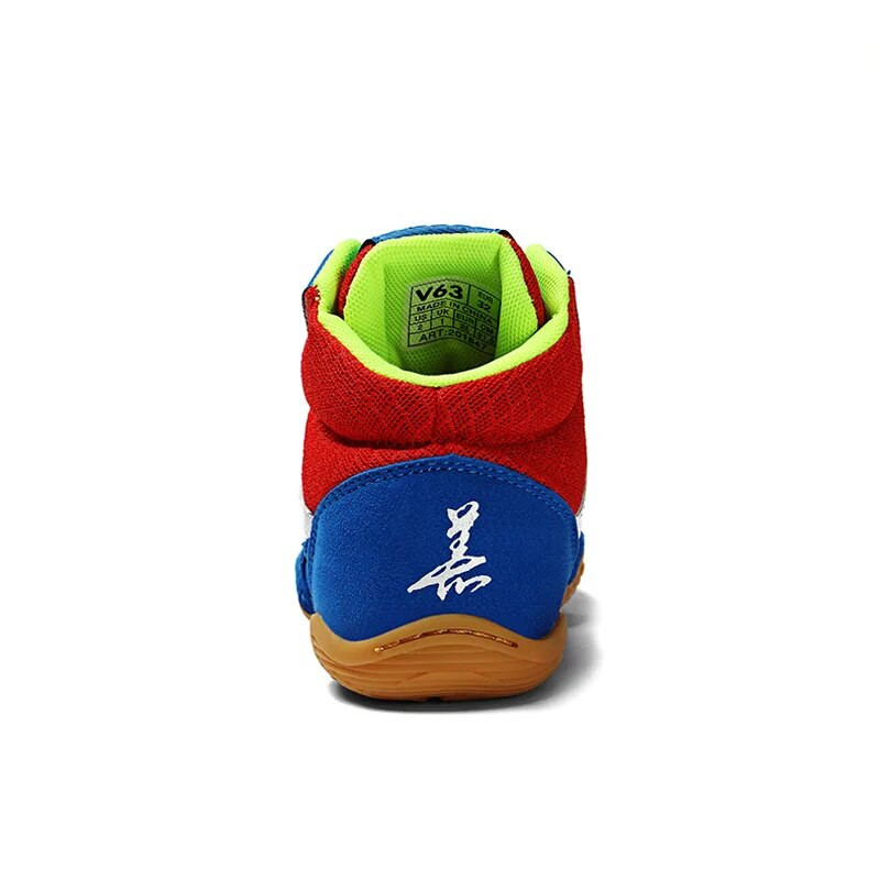 Vaikiški profesionalūs imtynių batai, lengvi, kvėpuojantys berniukų, mergaičių bokso batai, raudoni mėlyni vaikiški, minkšti sportiniai sportbačiai, treniruokliai