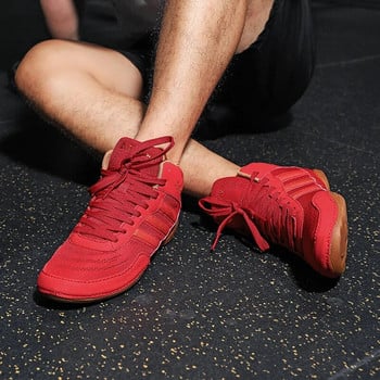 Ανδρικά παπούτσια πάλης Άνοιξη φθινόπωρο Ανδρικά αθλητικά παπούτσια γυμναστικής Κόκκινο Μαύρο Ανδρικά επαγγελματικά παπούτσια πυγμαχίας υψηλής ποιότητας μεγάλο μέγεθος