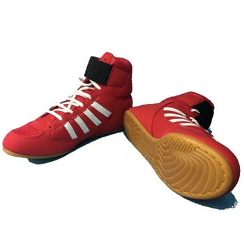 Детски обувки със средна кройка Малък размер 30 31 Боксови обувки Мъжки Дамски кравешки сухожилия Подметка Борцови обувки Тренировъчни неплъзгащи се кунгфу обувки