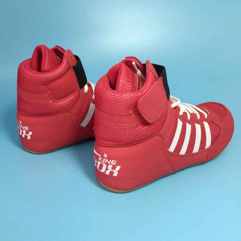 Vidutinio kirpimo vaikams mažas dydis 30 31 bokso batai, vyriški, moteriški, karvės sausgyslių padų imtynės, tinkantys treniruotėms neslystantys kungfu batai