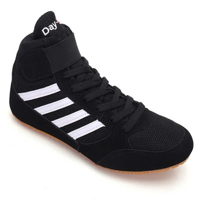 Professional Men Women Boxing Wrestling Shoes Lace Up Training Fighting Boots Rubber Outsole Breathable Combat Shoes