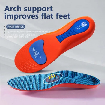 Спортни ортопедични стелки за крака Мъже Жени EVA дишащи обувки за абсорбиране на удари Стелка за бягане Грижа за баскетбол
