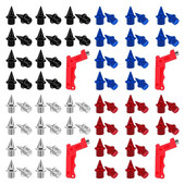 20 tk 1/4-tollised kõvast terasest ringraja- ja murdmaa naelad koos naastvõtmega, asendusspordi lühikeste jooksujalatsite jaoks