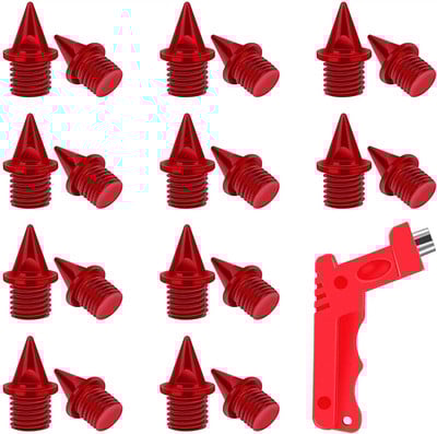 20 tk 1/4-tollised kõvast terasest ringraja- ja murdmaa naelad koos naastvõtmega, asendusspordi lühikeste jooksujalatsite jaoks