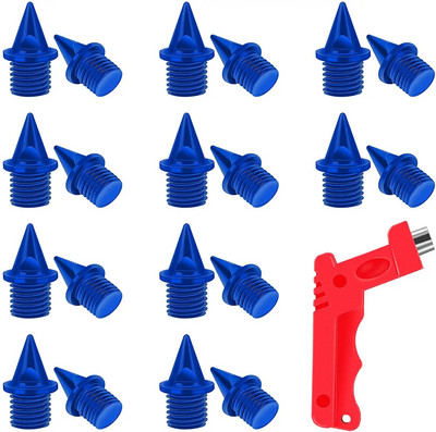 20 tk 1/4-tollised kõvast terasest ringraja- ja murdmaa naelad koos naastvõtmega, asendusspordi lühikeste jooksujalatsite jaoks