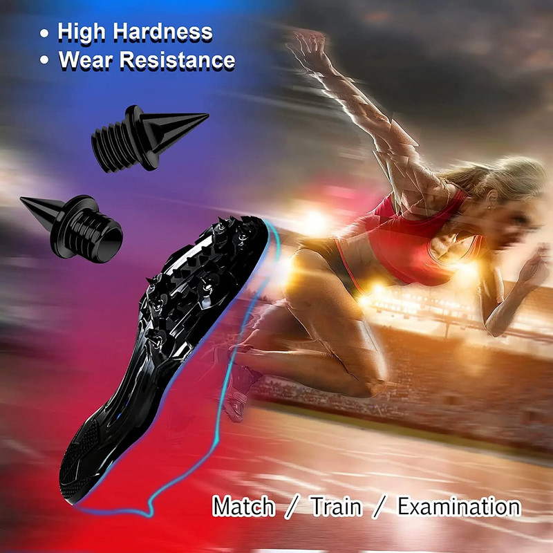 20 tk 1/4-tollised kõvast terasest ringraja- ja murdmaa naelad koos naastvõtmega, asendusspordi lühikeste jooksujalatsite jaoks