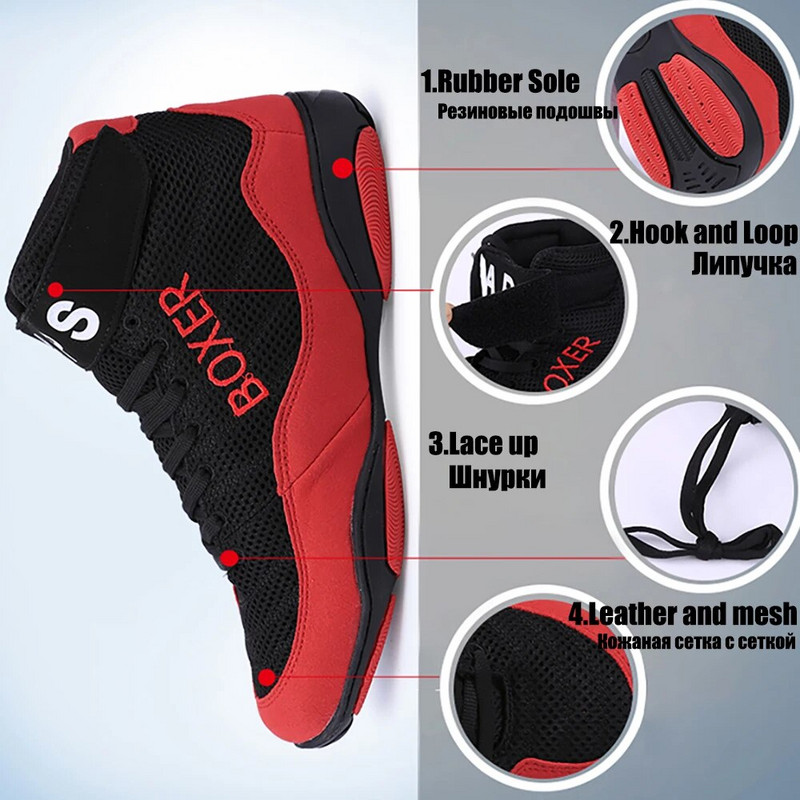 2024 Tenisice za hrvanje za muškarce Srednji izrez protiv klizanja Dječje boksačke tenisice Dječaci Djevojčice Veličina 33-47 Tenisice za dizanje utega