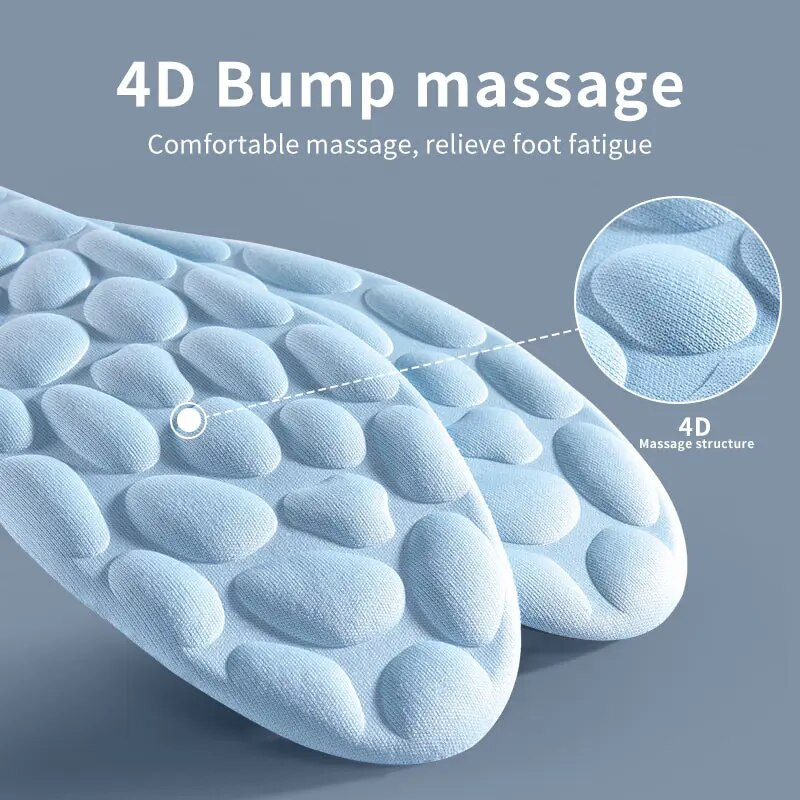 4D spordisisetallad jalatsitele Naiste meeste deodorant, hingav padi jooksussisetallad jalgadele Ortopeedilised massaažijooksupadjad
