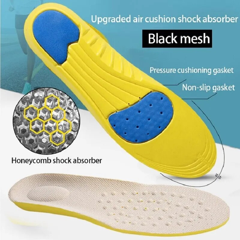 Sport sisetallad meestele Naiste jalatsite sisetallad Pehmed hingavad tossud Jooksu silikoongeelpadi Ortopeediline hooldus EVA sisetallad