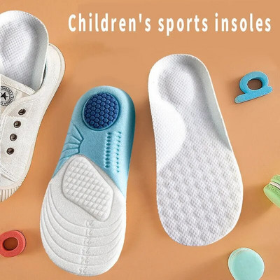 Kids Memory Foam Insoles Children Orthopedic Breathable Flat Foot Arch Support Insert Sport Shoes Running Pads Care Tool