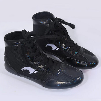 Професионални боксови обувки Мъжки Дамски кожени дишащи горнища Маратонки за вдигане на тежести Sanda Обувки за фитнес