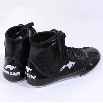 Професионални боксови обувки Мъжки Дамски кожени дишащи горнища Маратонки за вдигане на тежести Sanda Обувки за фитнес