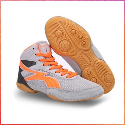 Детски боксови обувки Малък размер 30-36 Дишащи, устойчиви на износване, нехлъзгащи се борцови обувки, Бойни маратонки, Обувки за фитнес тренировки