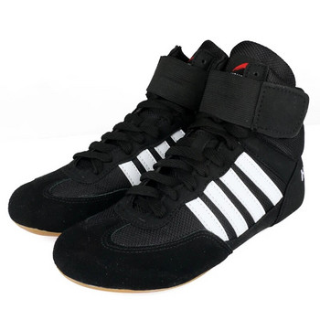Черни обувки за борба Мъже, Дами, дишащи маратонки против приплъзване, тренировъчни маратонки за двойки, професионални меки обувки за борба с бокс