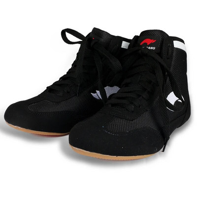 Черни обувки за борба Мъже, Дами, дишащи маратонки против приплъзване, тренировъчни маратонки за двойки, професионални меки обувки за борба с бокс
