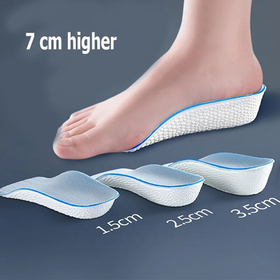 Height Increase Insoles for Men Women Shoes Feet Arch Support Orthopedic Insoles Sneakers Memory Flat Foam Shoe Heel Lift Pads