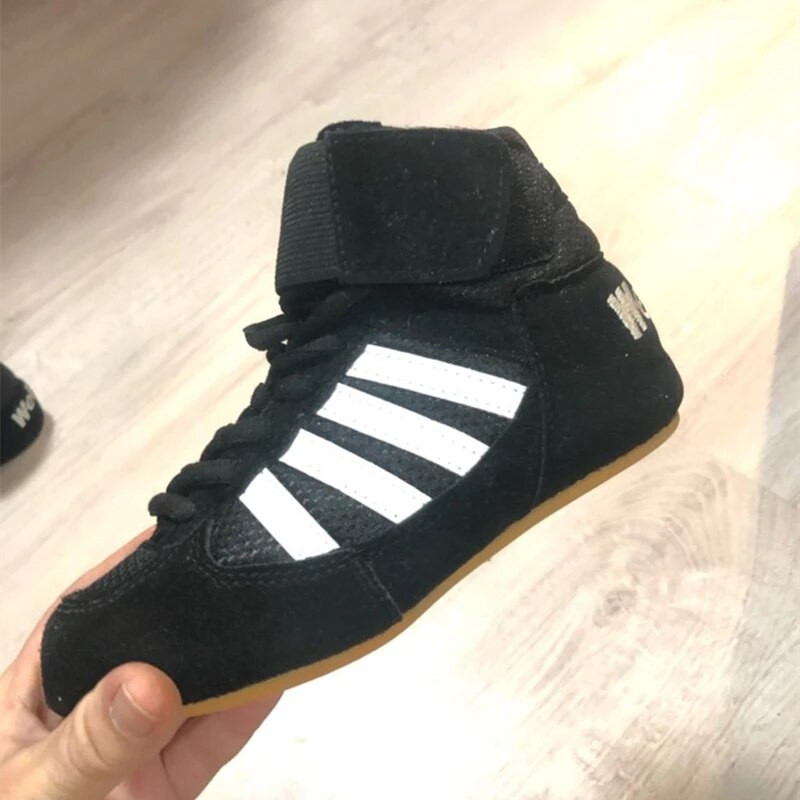 Profesionalūs imtynių batai vaikams bokso batai vaikams 30-35 dydžio minkšti Oxford sportbačiai FT21