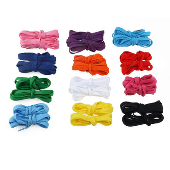 12 чифта плоски връзки за обувки Rainbow връзки за обувки Връзки за обувки Цветни плоски връзки за обувки Връзки за обувки Маратонки Кънки (смесени