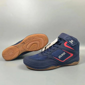 Profesionalūs vyrų, moterų, bokso batai, patvarūs sportiniai batai, didelis berniukas, juodi mėlyni imtynių batai.