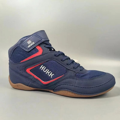 Profesionalūs vyrų, moterų, bokso batai, patvarūs sportiniai batai, didelis berniukas, juodi mėlyni imtynių batai.