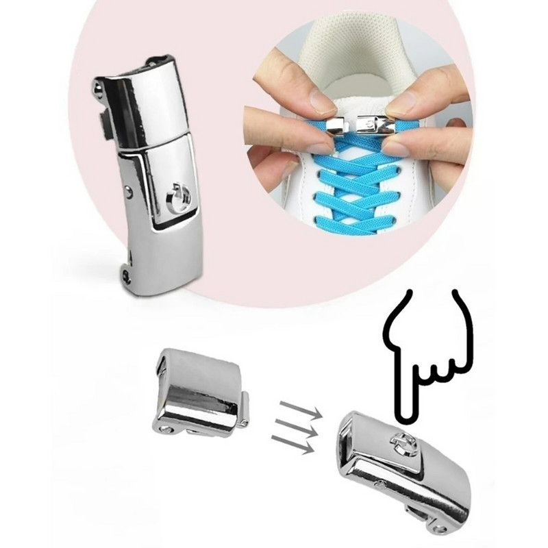 Elastsed lipsuta kingapaelad poolringikujulised kingapaelad lastele ja täiskasvanutele tossud kingapael Quick Lazy metallist lukupaelad Kingapaelad