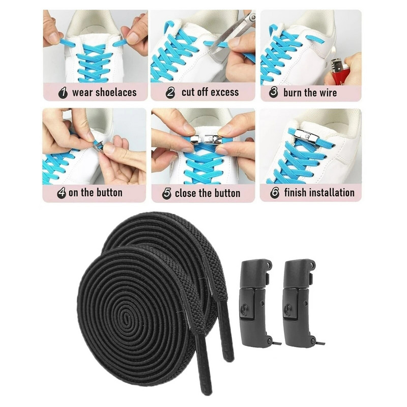 Elastsed lipsuta kingapaelad poolringikujulised kingapaelad lastele ja täiskasvanutele tossud kingapael Quick Lazy metallist lukupaelad Kingapaelad