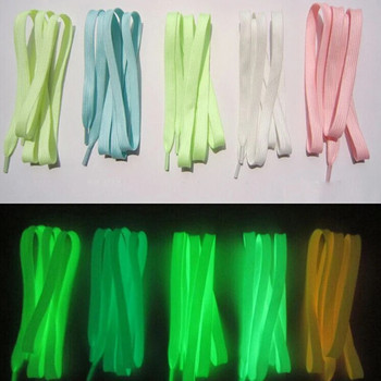 1,2 метра светещи цветни връзки за обувки Светещи светещи маратонки Плоски платнени връзки за обувки Светещи спортни ежедневни връзки
