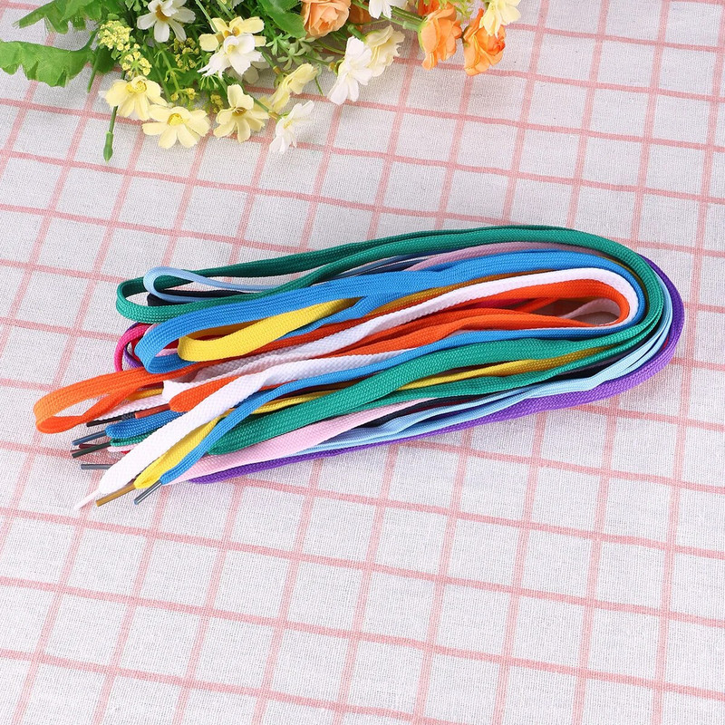 12 porų virvių keitimas plokščiais batų raišteliais Paprasti batų raišteliai Sportinių batų raišteliai Batai Sportiniai bateliai Pačiūžos (mišrios spalvos)