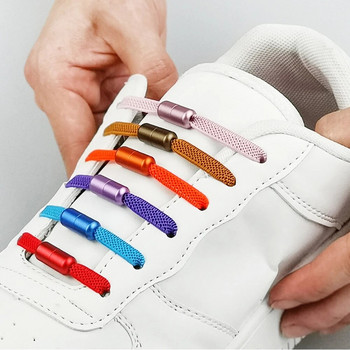 Маратонки с еластични връзки Цветни опции Връзки за обувки без завързване за спорт Кръгли връзки без връзки Детски обувки за възрастни Аксесоари