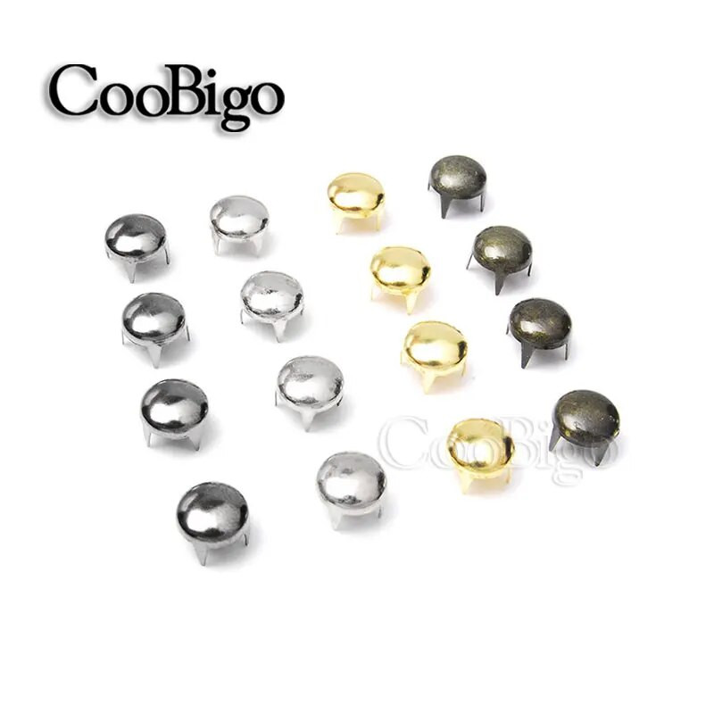 100 τμχ 8mm Στρογγυλά πριτσίνια Dome Καρφιά Spike Spots για εξωτερικούς χώρους Nailhead Punk Rock DIY Δερμάτινα Craft παπούτσια Ανταλλακτικά τσάντας ένδυσης Διακόσμηση