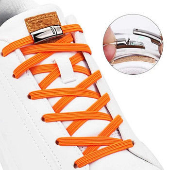 2 бр. Унисекс метални магнитни връзки за обувки, заключващи се еластични маратонки, връзки за възрастни, деца, магнитни връзки за обувки, безплатни връзки за връзки, връзки