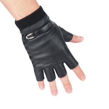 Vanjske PU kožne rukavice s pola prsta Muške prozračne tople i baršunaste rukavice bez prstiju Oprema za vanjske aktivnosti