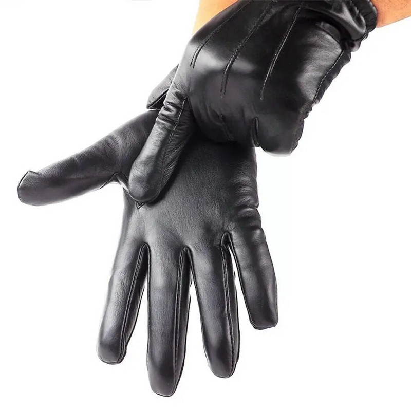 Muške rukavice od prave kože Jesen Zima Plus Tanke modne trendove Elegantne muške kožne rukavice za vanjsku vožnju Topla oprema