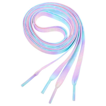 Colorful Blooming Tie-dye Gradient Laces Candy 120cm Sneakers Παπούτσια για αθλητικά Flat Strap Running Causal λουράκια