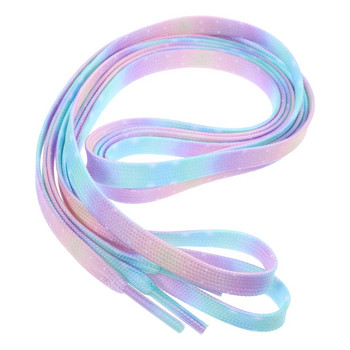 Colorful Blooming Tie-dye Gradient Laces Candy 120cm Sneakers Παπούτσια για αθλητικά Flat Strap Running Causal λουράκια