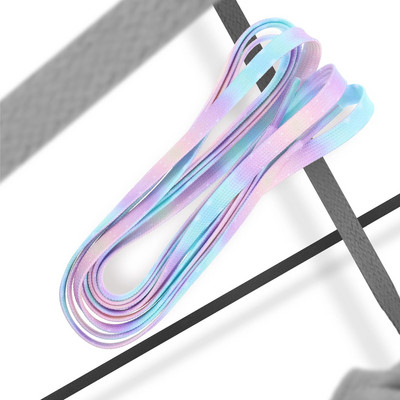 Farebné kvitnúce batikované gradientové šnúrky do topánok Candy 120 cm tenisky pre atletické ploché behanie s popruhmi