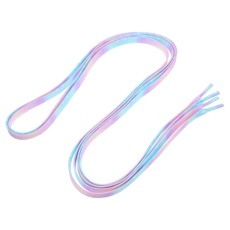 Farebné kvitnúce batikované gradientové šnúrky do topánok Candy 120 cm tenisky pre atletické ploché behanie s popruhmi