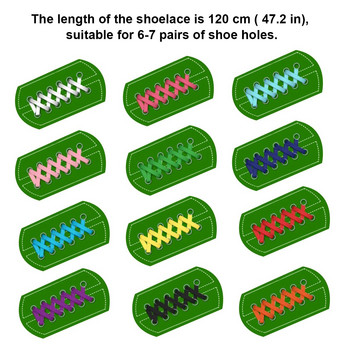 12 ζεύγη κορδόνια αντικατάστασης χρωματιστά ίσια παπούτσια Φαρδιά κορδόνια για αθλητικά παπούτσια Αθλητικά παπούτσια Παπούτσια ( μικτά χρώματα )