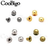 100 komplekti Metallist Seene Needid Naastud Ümar Neet Spike Rõivas Kingad Vöökott Nahast Õmblustarvikud Topeltkork Punk Rock 10mm