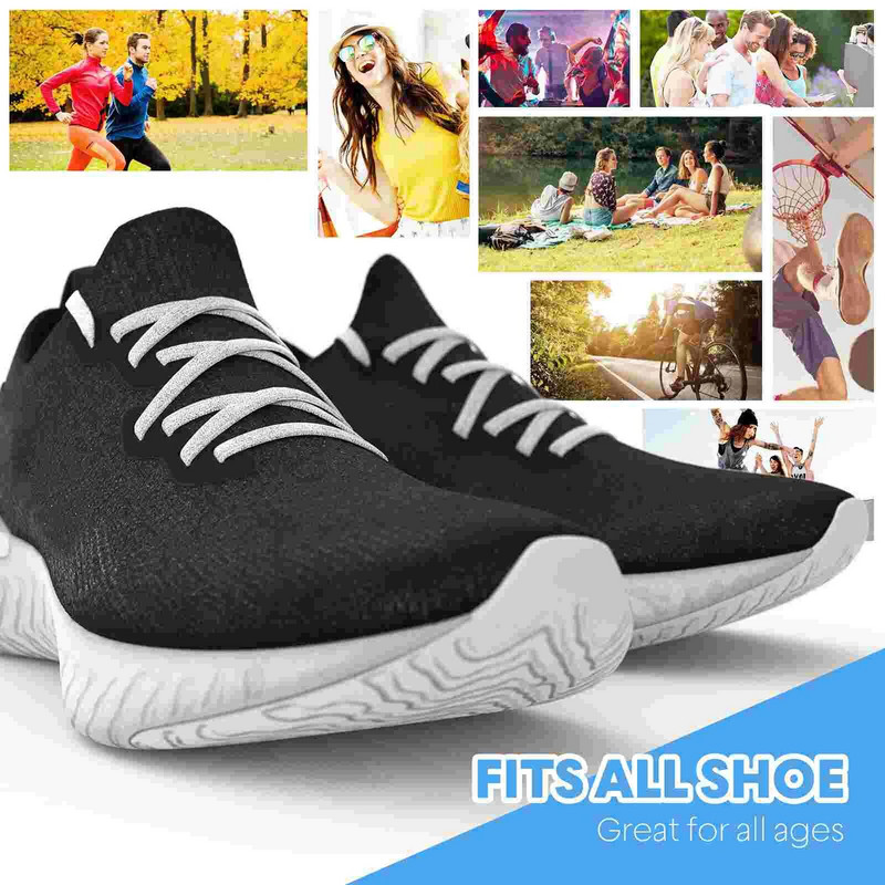 Garneck 1 paar 11 m sädelevad lamedad kingapaelad Moodsad kingalipsud Tossud Canvas kingapaelad (hõbedased)