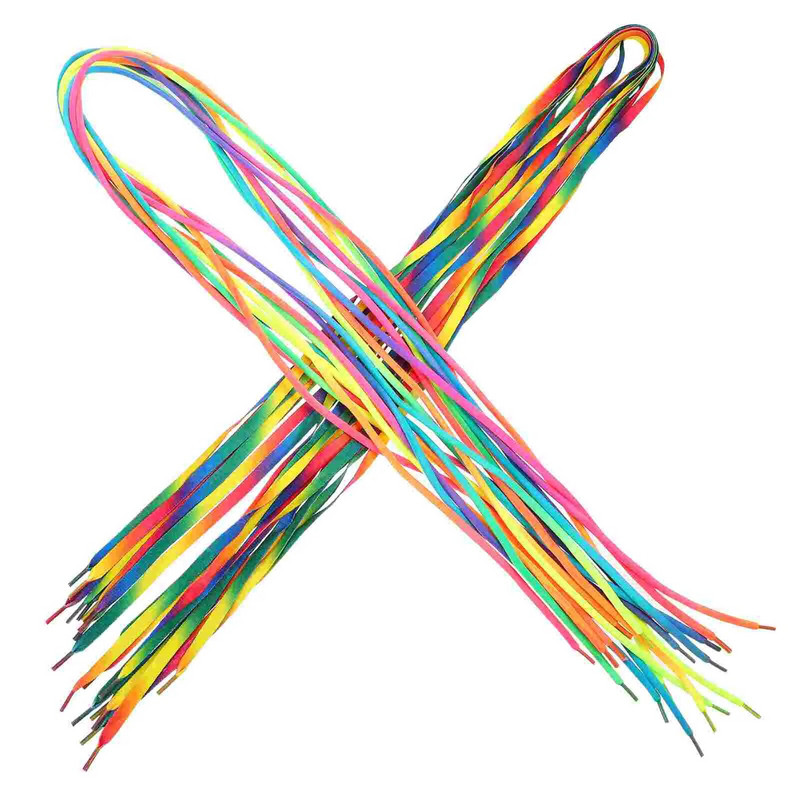 10 ζεύγη ελαστικά κορδόνια με κουκούλα κορδόνια ουράνιο τόξο σχοινί Flat κορδόνια παπούτσια στρογγυλά κορδόνια παπούτσια Κορδόνια για μπότες για αθλητικά παπούτσια
