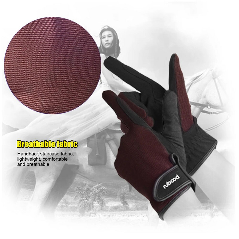 Bărbați, femei, mănuși de călărie, ecran tactil anti-alunecare, cu degetul complet, pentru baseball, softball, mănuși sportive pentru echipamente sportive în aer liber