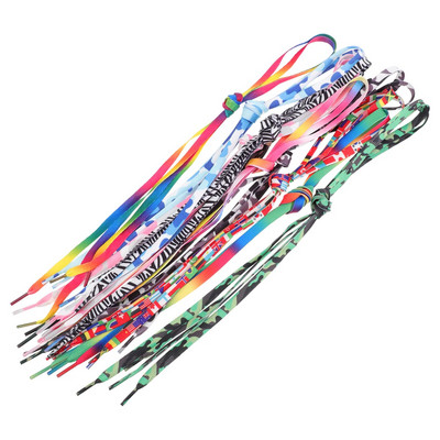 10 Pairs Multi-purpose Gradient Color Shoelaces Decorative Flat Shoe Laces
