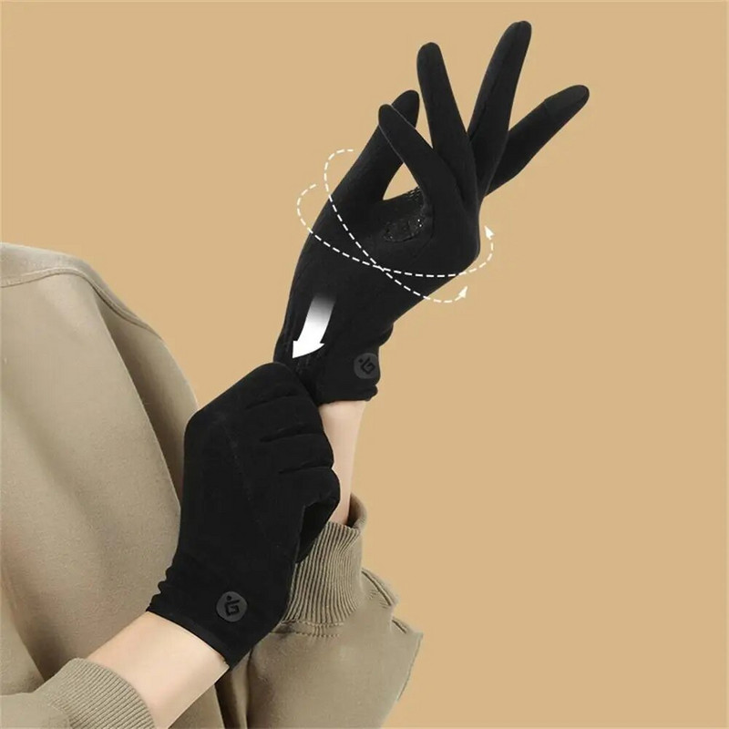 1 par rukavica za vanjske tople biciklističke samozagrijave neklizajuće rukavice s dodirnim zaslonom