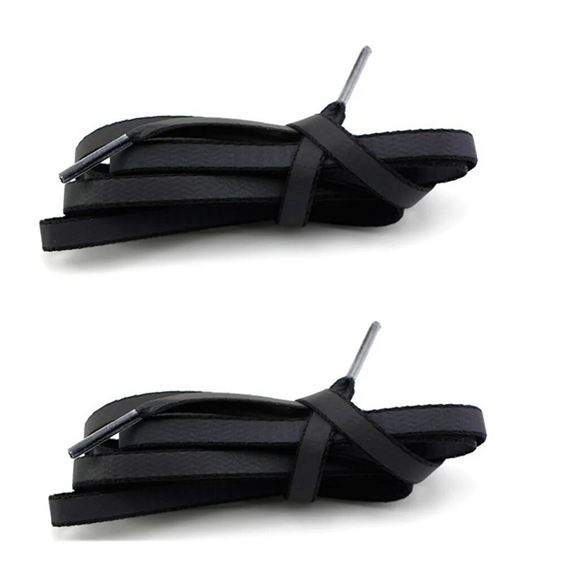 2 páry reflexných šnúrok do topánok, ploché šnúrky, unisex, fluorescenčné, lesklé