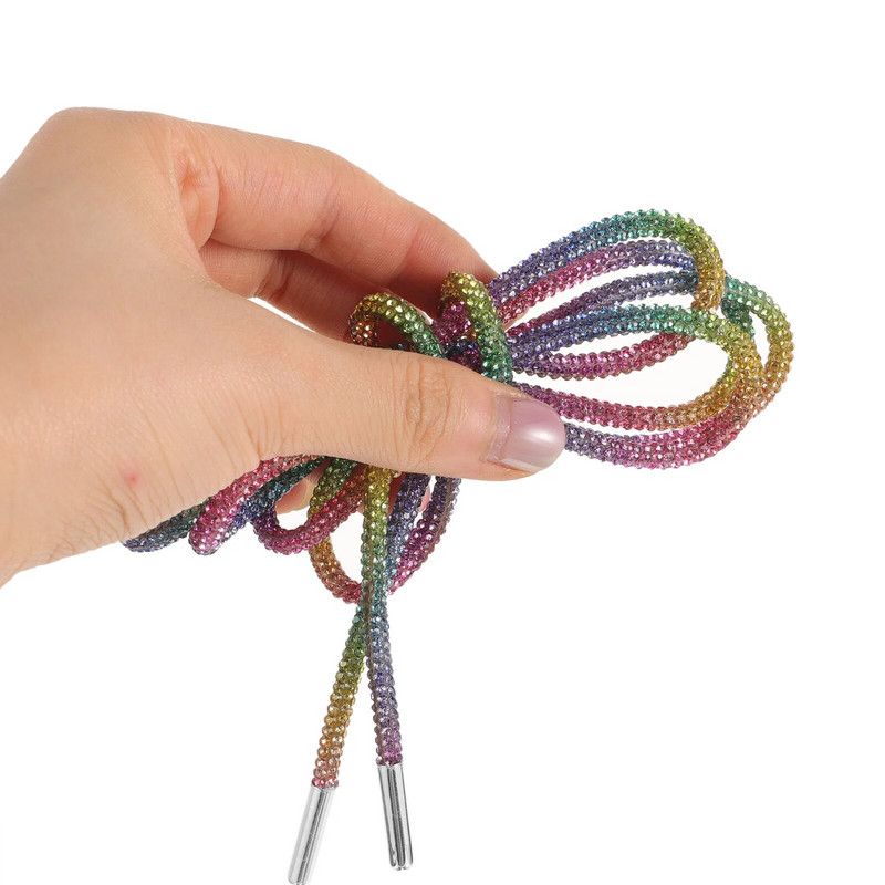 Jooksujalats Rhinestone Glitter Kingapaelad Personality valged kingad tossudele Plus puuvillane köieliim Crystal Bling