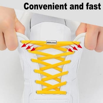 Цветни модни нови външни връзки за обувки с ластични връзки маратонки връзки за детски обувки без вратовръзка меки мързеливи връзки за обувки унисекс връзки за обувки