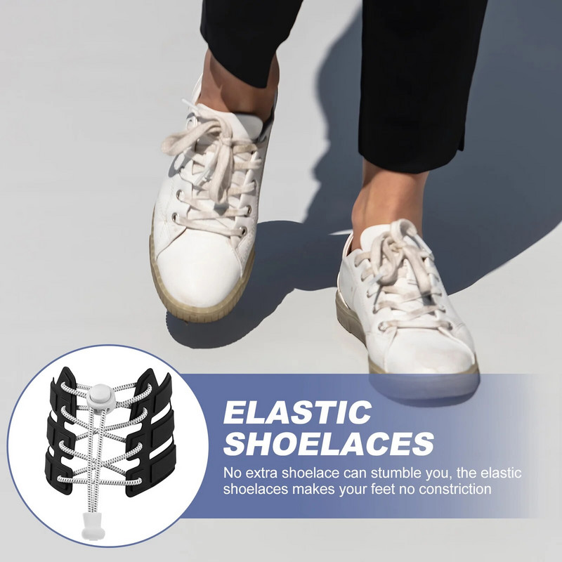 6 Ζεύγη Κορδόνια Ελαστικά Stretching Sneakers Αθλητικά Παπούτσια M Strainer Αξεσουάρ Παιδί