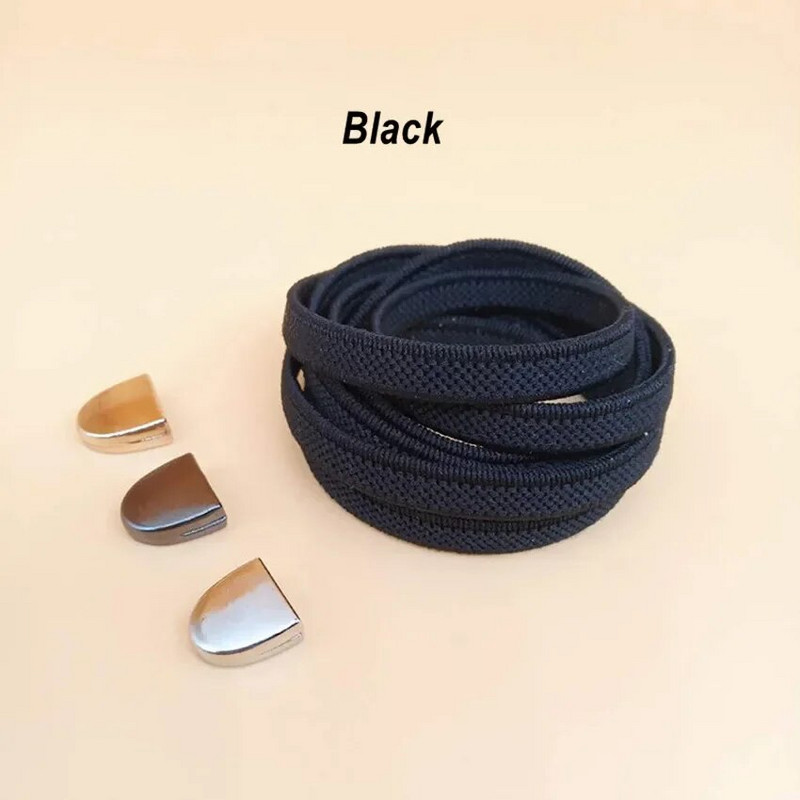 Outdoor Leisure Tossud Turvatossud Lamedad Kingapaelad Lastele ja täiskasvanutele Unisex metallist pandlaga D-kujuline Laisad paelad Lipsuta elastsed kingapaelad