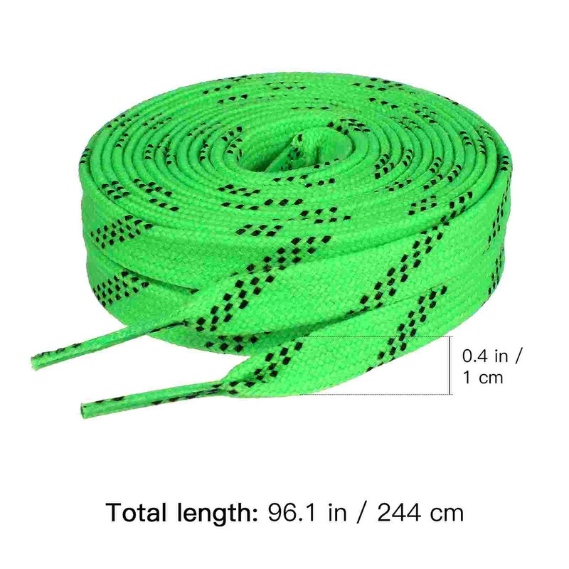 Jäähoki vahatatud uisupaelad 96-tollised kahekihilised punutisega tugevdatud otsad jäähoki uisususapaelte jaoks